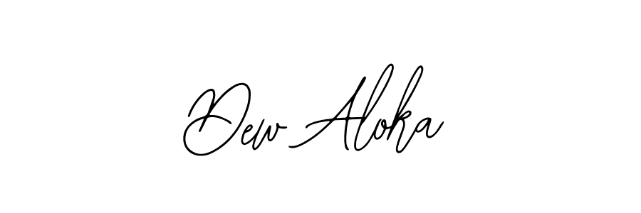 How to make Dew Aloka name signature. Use Bearetta-2O07w style for creating short signs online. This is the latest handwritten sign. Dew Aloka signature style 12 images and pictures png