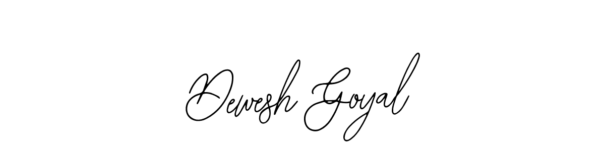 How to make Dewesh Goyal signature? Bearetta-2O07w is a professional autograph style. Create handwritten signature for Dewesh Goyal name. Dewesh Goyal signature style 12 images and pictures png