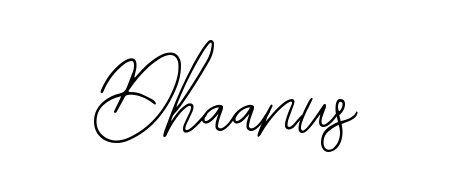 Try this chic Dhaanus handwritten sign style. Using Bearetta-2O07w font elements, it gives your name a sleek, memorable identity. Dhaanus signature style 12 images and pictures png