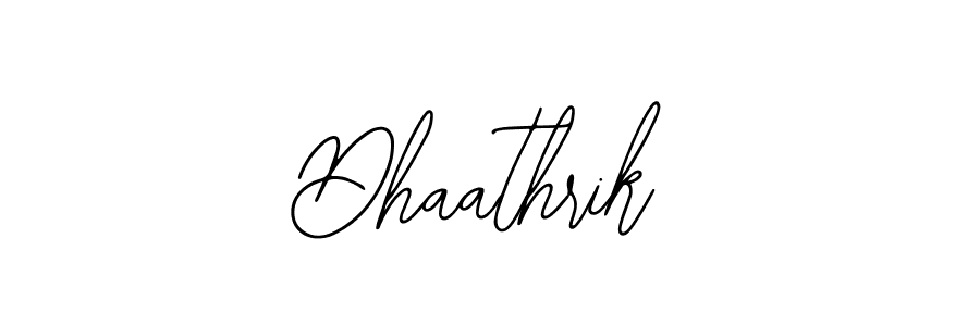 Use a signature maker to create a handwritten signature online. With this signature software, you can design (Bearetta-2O07w) your own signature for name Dhaathrik. Dhaathrik signature style 12 images and pictures png