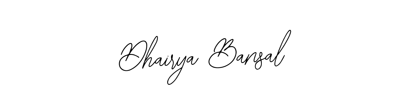 Also we have Dhairya Bansal name is the best signature style. Create professional handwritten signature collection using Bearetta-2O07w autograph style. Dhairya Bansal signature style 12 images and pictures png
