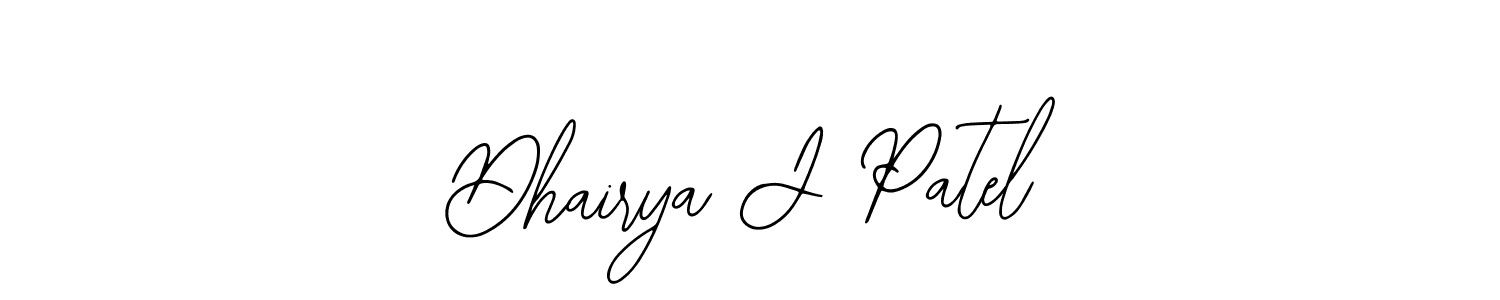 The best way (Bearetta-2O07w) to make a short signature is to pick only two or three words in your name. The name Dhairya J Patel include a total of six letters. For converting this name. Dhairya J Patel signature style 12 images and pictures png