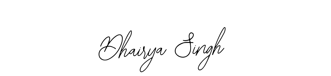 Also we have Dhairya Singh name is the best signature style. Create professional handwritten signature collection using Bearetta-2O07w autograph style. Dhairya Singh signature style 12 images and pictures png