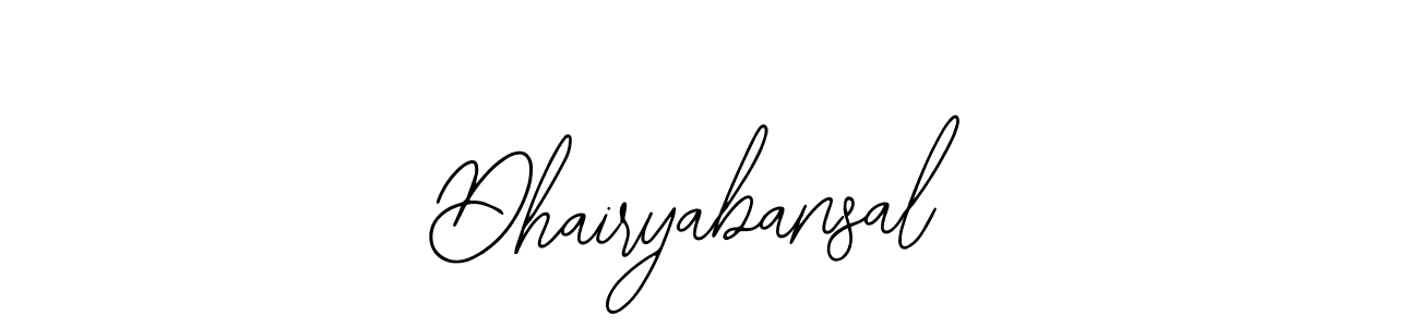 if you are searching for the best signature style for your name Dhairyabansal. so please give up your signature search. here we have designed multiple signature styles  using Bearetta-2O07w. Dhairyabansal signature style 12 images and pictures png