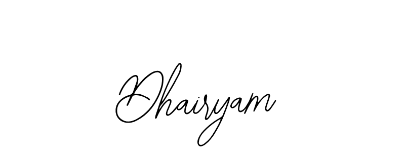 You should practise on your own different ways (Bearetta-2O07w) to write your name (Dhairyam) in signature. don't let someone else do it for you. Dhairyam signature style 12 images and pictures png