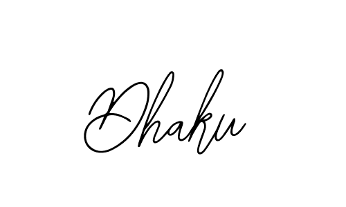 Design your own signature with our free online signature maker. With this signature software, you can create a handwritten (Bearetta-2O07w) signature for name Dhaku. Dhaku signature style 12 images and pictures png