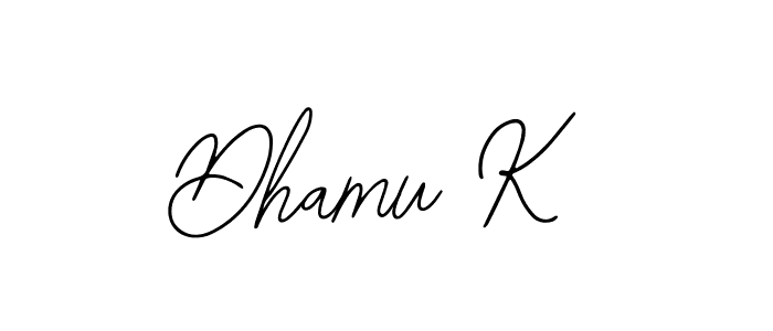 Dhamu K stylish signature style. Best Handwritten Sign (Bearetta-2O07w) for my name. Handwritten Signature Collection Ideas for my name Dhamu K. Dhamu K signature style 12 images and pictures png