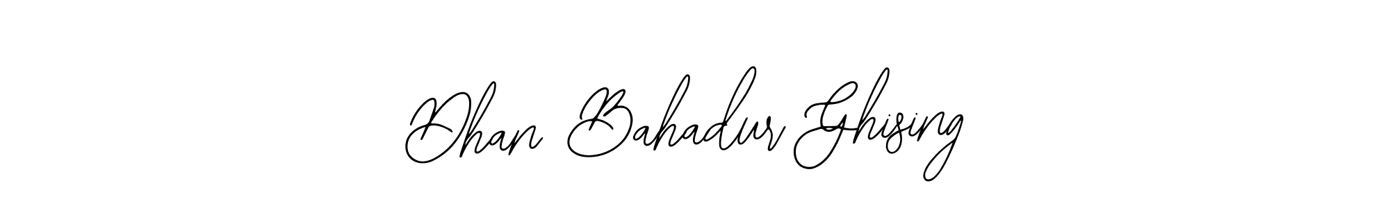 Use a signature maker to create a handwritten signature online. With this signature software, you can design (Bearetta-2O07w) your own signature for name Dhan Bahadur Ghising. Dhan Bahadur Ghising signature style 12 images and pictures png