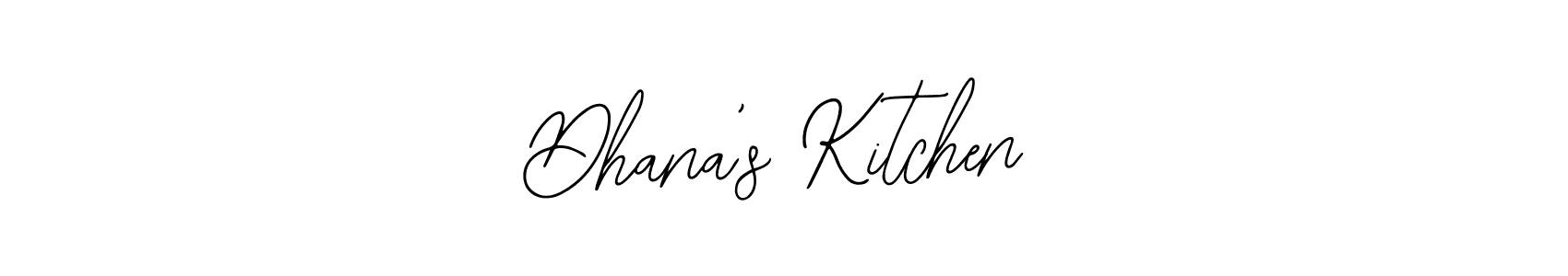 How to make Dhana’s Kitchen name signature. Use Bearetta-2O07w style for creating short signs online. This is the latest handwritten sign. Dhana’s Kitchen signature style 12 images and pictures png