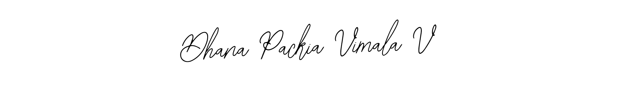 Bearetta-2O07w is a professional signature style that is perfect for those who want to add a touch of class to their signature. It is also a great choice for those who want to make their signature more unique. Get Dhana Packia Vimala V name to fancy signature for free. Dhana Packia Vimala V signature style 12 images and pictures png