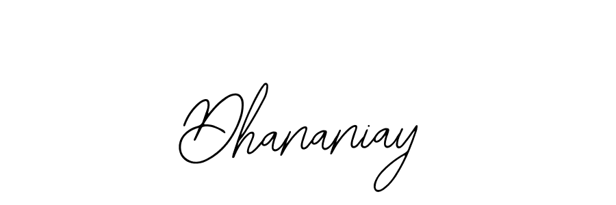 How to make Dhananiay name signature. Use Bearetta-2O07w style for creating short signs online. This is the latest handwritten sign. Dhananiay signature style 12 images and pictures png