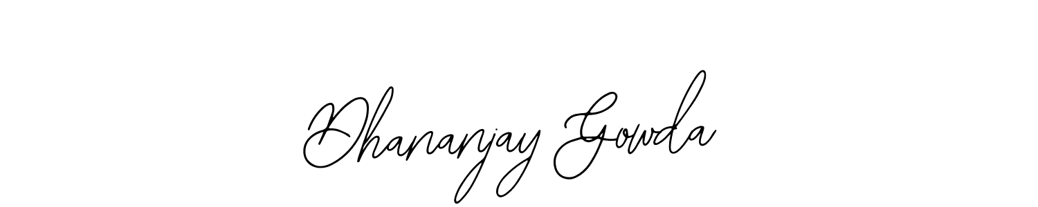 The best way (Bearetta-2O07w) to make a short signature is to pick only two or three words in your name. The name Dhananjay Gowda include a total of six letters. For converting this name. Dhananjay Gowda signature style 12 images and pictures png