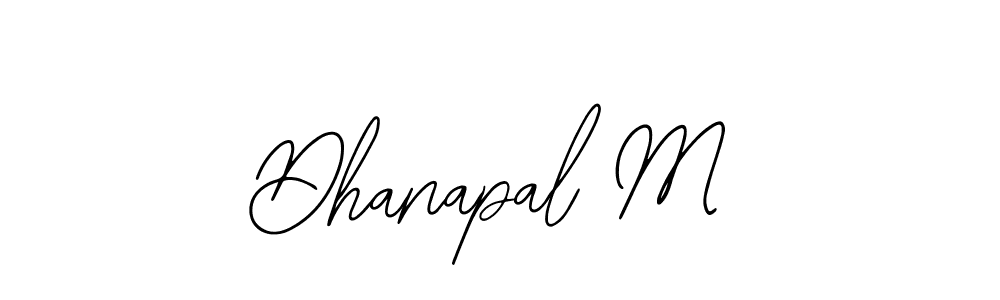 Also You can easily find your signature by using the search form. We will create Dhanapal M name handwritten signature images for you free of cost using Bearetta-2O07w sign style. Dhanapal M signature style 12 images and pictures png