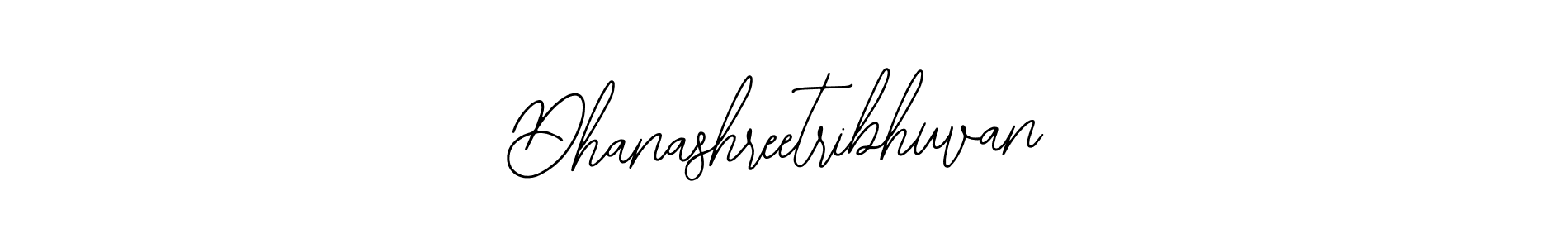 How to make Dhanashreetribhuvan name signature. Use Bearetta-2O07w style for creating short signs online. This is the latest handwritten sign. Dhanashreetribhuvan signature style 12 images and pictures png