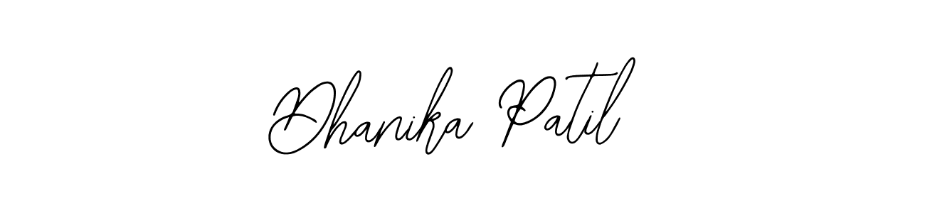 How to make Dhanika Patil name signature. Use Bearetta-2O07w style for creating short signs online. This is the latest handwritten sign. Dhanika Patil signature style 12 images and pictures png