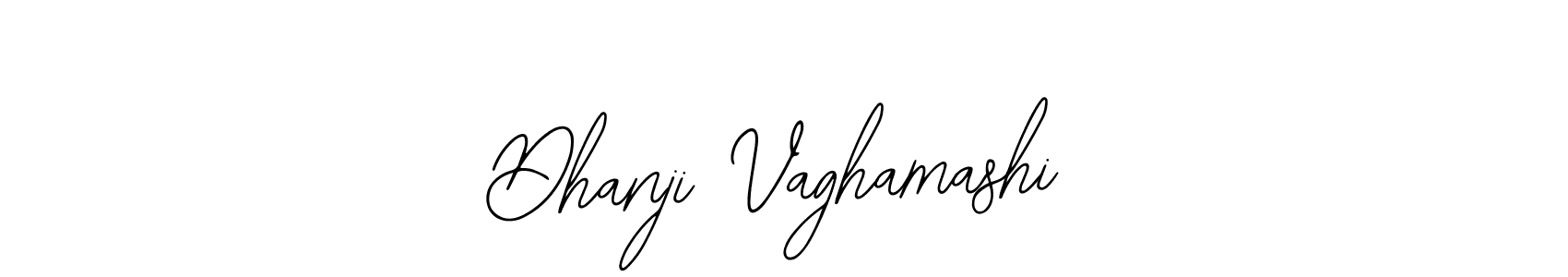 Design your own signature with our free online signature maker. With this signature software, you can create a handwritten (Bearetta-2O07w) signature for name Dhanji Vaghamashi. Dhanji Vaghamashi signature style 12 images and pictures png