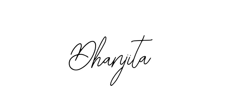 if you are searching for the best signature style for your name Dhanjita. so please give up your signature search. here we have designed multiple signature styles  using Bearetta-2O07w. Dhanjita signature style 12 images and pictures png