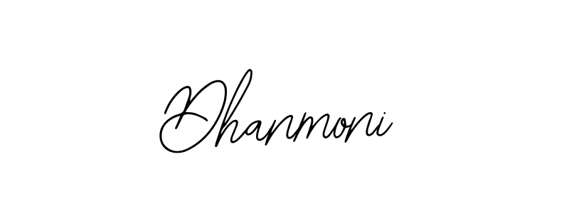 Use a signature maker to create a handwritten signature online. With this signature software, you can design (Bearetta-2O07w) your own signature for name Dhanmoni. Dhanmoni signature style 12 images and pictures png