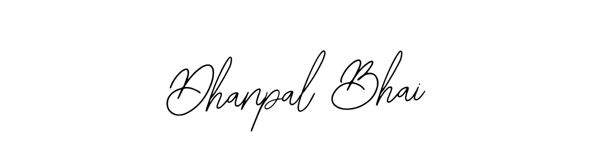 You should practise on your own different ways (Bearetta-2O07w) to write your name (Dhanpal Bhai) in signature. don't let someone else do it for you. Dhanpal Bhai signature style 12 images and pictures png