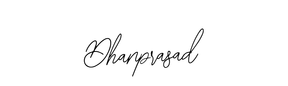 How to make Dhanprasad name signature. Use Bearetta-2O07w style for creating short signs online. This is the latest handwritten sign. Dhanprasad signature style 12 images and pictures png