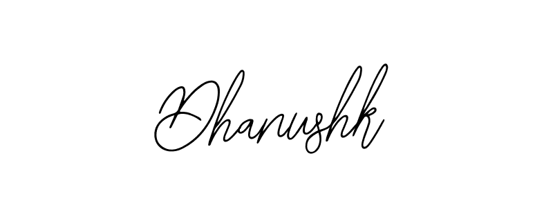 Design your own signature with our free online signature maker. With this signature software, you can create a handwritten (Bearetta-2O07w) signature for name Dhanushk. Dhanushk signature style 12 images and pictures png