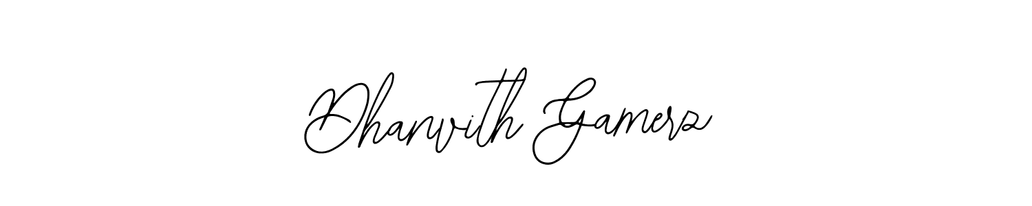 Use a signature maker to create a handwritten signature online. With this signature software, you can design (Bearetta-2O07w) your own signature for name Dhanvith Gamerz. Dhanvith Gamerz signature style 12 images and pictures png