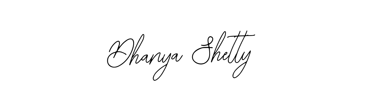You should practise on your own different ways (Bearetta-2O07w) to write your name (Dhanya Shetty) in signature. don't let someone else do it for you. Dhanya Shetty signature style 12 images and pictures png
