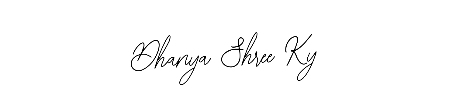 How to make Dhanya Shree Ky name signature. Use Bearetta-2O07w style for creating short signs online. This is the latest handwritten sign. Dhanya Shree Ky signature style 12 images and pictures png