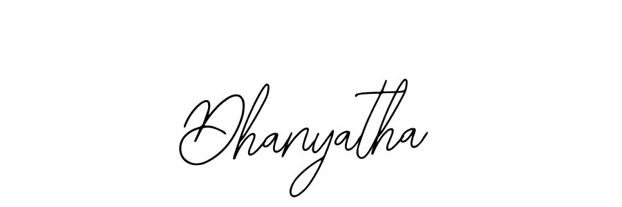 How to make Dhanyatha name signature. Use Bearetta-2O07w style for creating short signs online. This is the latest handwritten sign. Dhanyatha signature style 12 images and pictures png
