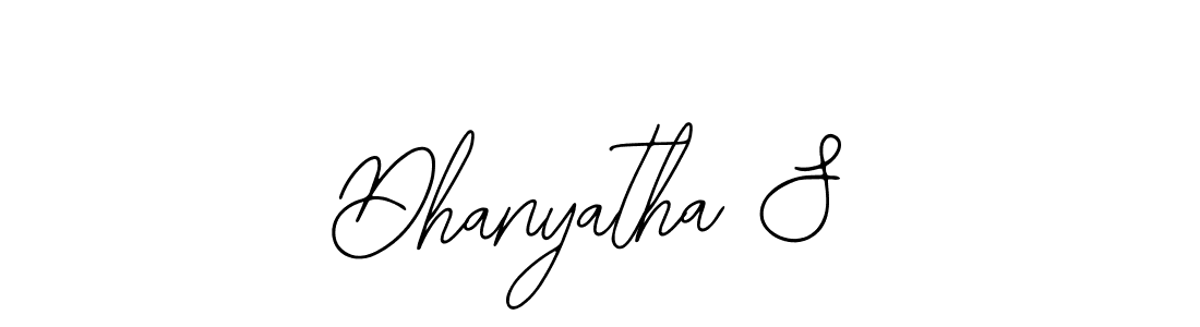 You should practise on your own different ways (Bearetta-2O07w) to write your name (Dhanyatha S) in signature. don't let someone else do it for you. Dhanyatha S signature style 12 images and pictures png