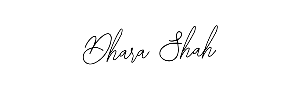 How to make Dhara Shah name signature. Use Bearetta-2O07w style for creating short signs online. This is the latest handwritten sign. Dhara Shah signature style 12 images and pictures png