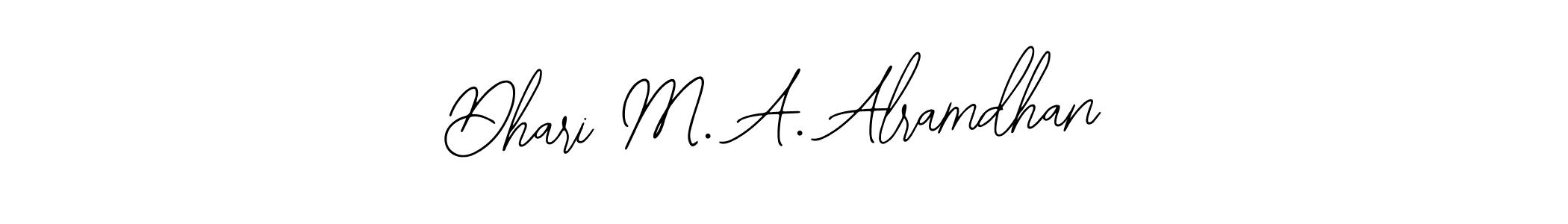 Create a beautiful signature design for name Dhari M. A. Alramdhan. With this signature (Bearetta-2O07w) fonts, you can make a handwritten signature for free. Dhari M. A. Alramdhan signature style 12 images and pictures png