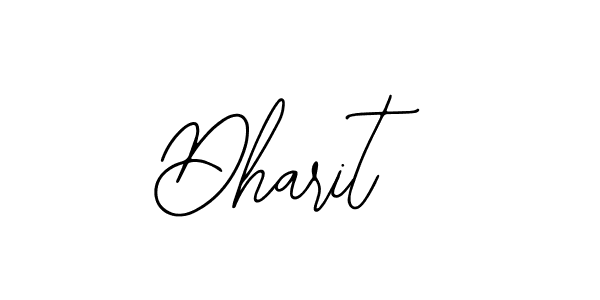 Use a signature maker to create a handwritten signature online. With this signature software, you can design (Bearetta-2O07w) your own signature for name Dharit. Dharit signature style 12 images and pictures png