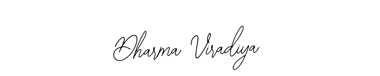 The best way (Bearetta-2O07w) to make a short signature is to pick only two or three words in your name. The name Dharma Viradiya include a total of six letters. For converting this name. Dharma Viradiya signature style 12 images and pictures png