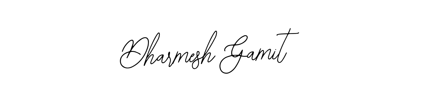 Dharmesh Gamit stylish signature style. Best Handwritten Sign (Bearetta-2O07w) for my name. Handwritten Signature Collection Ideas for my name Dharmesh Gamit. Dharmesh Gamit signature style 12 images and pictures png
