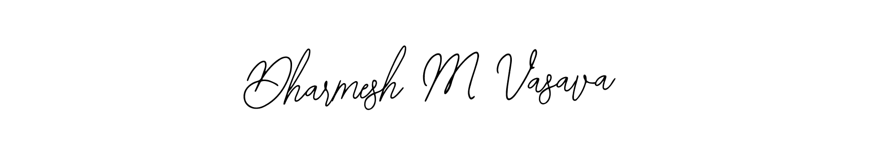 Use a signature maker to create a handwritten signature online. With this signature software, you can design (Bearetta-2O07w) your own signature for name Dharmesh M Vasava. Dharmesh M Vasava signature style 12 images and pictures png