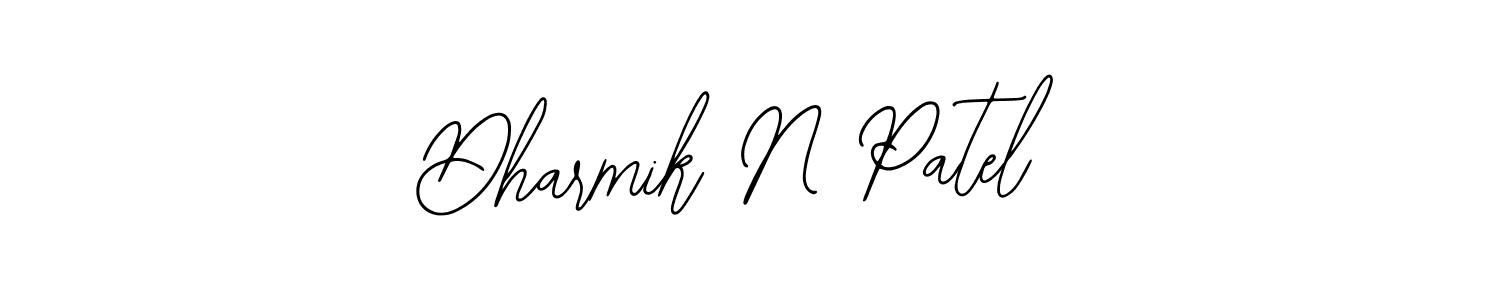 You should practise on your own different ways (Bearetta-2O07w) to write your name (Dharmik N Patel) in signature. don't let someone else do it for you. Dharmik N Patel signature style 12 images and pictures png