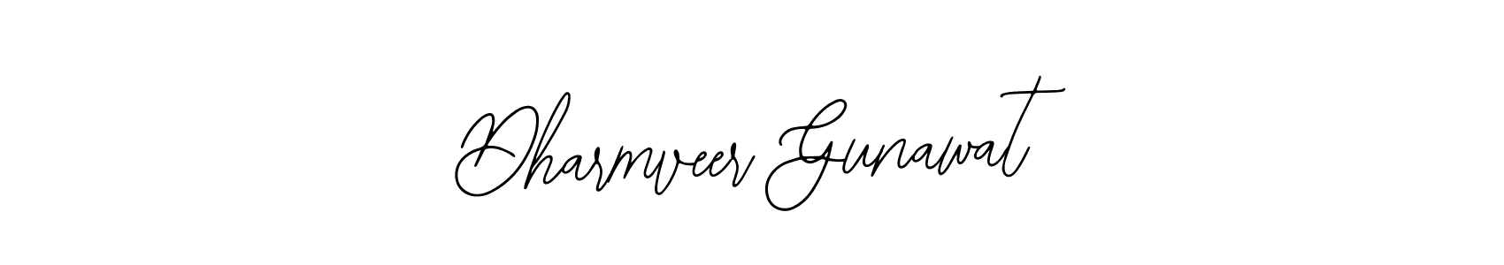 How to make Dharmveer Gunawat name signature. Use Bearetta-2O07w style for creating short signs online. This is the latest handwritten sign. Dharmveer Gunawat signature style 12 images and pictures png