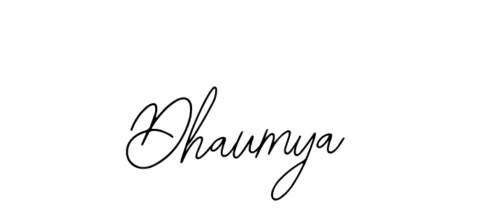 Use a signature maker to create a handwritten signature online. With this signature software, you can design (Bearetta-2O07w) your own signature for name Dhaumya. Dhaumya signature style 12 images and pictures png