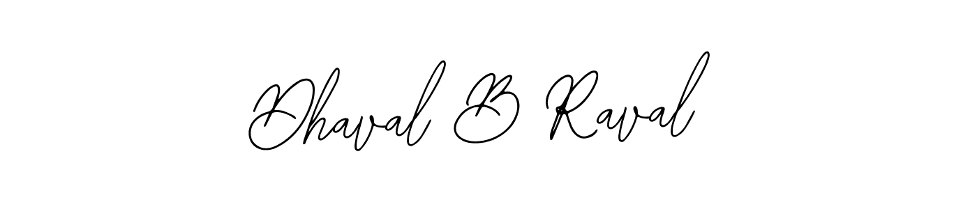 How to make Dhaval B Raval name signature. Use Bearetta-2O07w style for creating short signs online. This is the latest handwritten sign. Dhaval B Raval signature style 12 images and pictures png