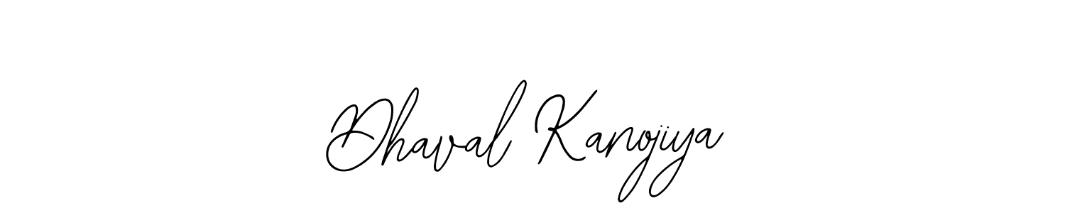 How to make Dhaval Kanojiya name signature. Use Bearetta-2O07w style for creating short signs online. This is the latest handwritten sign. Dhaval Kanojiya signature style 12 images and pictures png