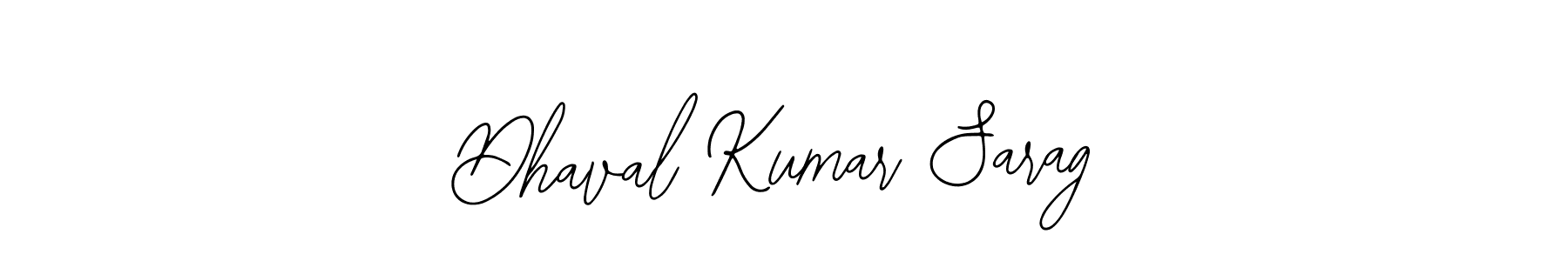 How to make Dhaval Kumar Sarag name signature. Use Bearetta-2O07w style for creating short signs online. This is the latest handwritten sign. Dhaval Kumar Sarag signature style 12 images and pictures png