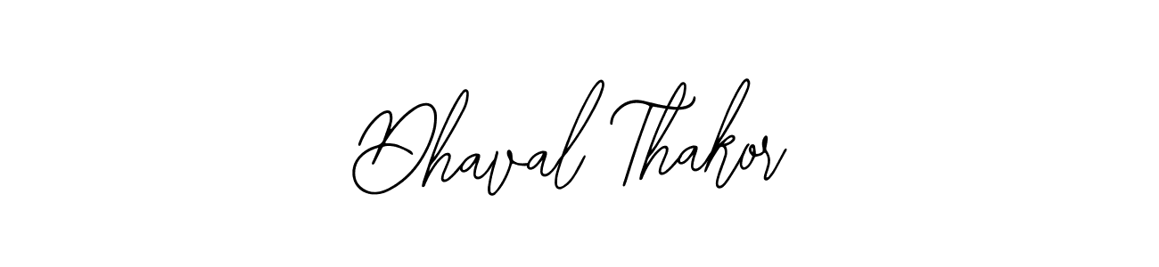 How to make Dhaval Thakor name signature. Use Bearetta-2O07w style for creating short signs online. This is the latest handwritten sign. Dhaval Thakor signature style 12 images and pictures png