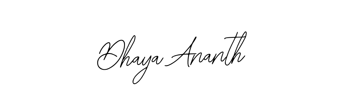 You should practise on your own different ways (Bearetta-2O07w) to write your name (Dhaya Ananth) in signature. don't let someone else do it for you. Dhaya Ananth signature style 12 images and pictures png