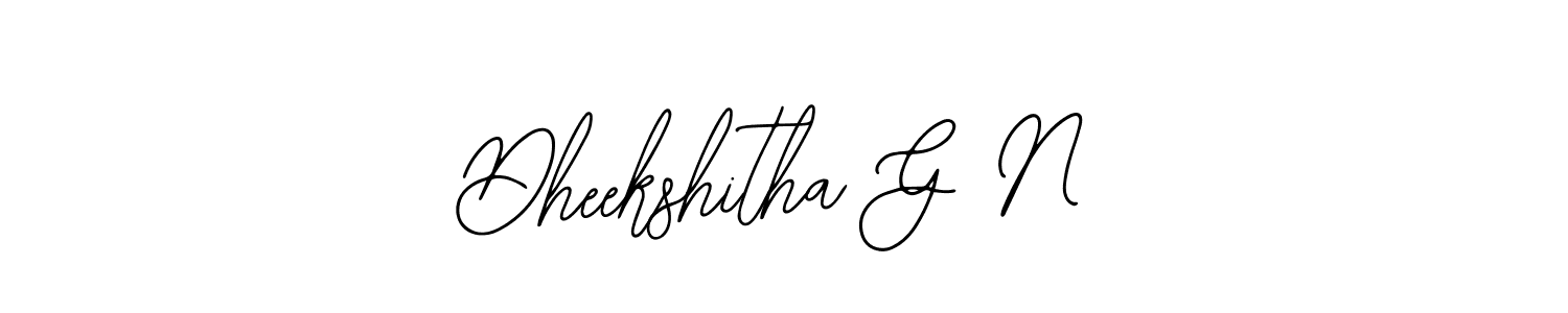 Create a beautiful signature design for name Dheekshitha G N. With this signature (Bearetta-2O07w) fonts, you can make a handwritten signature for free. Dheekshitha G N signature style 12 images and pictures png