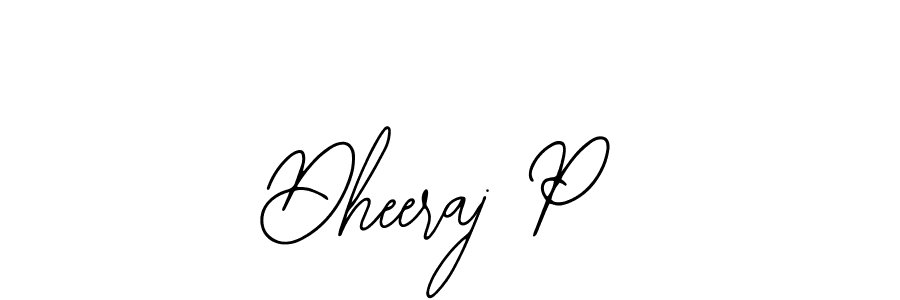 Also You can easily find your signature by using the search form. We will create Dheeraj P name handwritten signature images for you free of cost using Bearetta-2O07w sign style. Dheeraj P signature style 12 images and pictures png