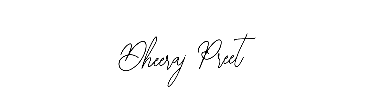 Use a signature maker to create a handwritten signature online. With this signature software, you can design (Bearetta-2O07w) your own signature for name Dheeraj Preet. Dheeraj Preet signature style 12 images and pictures png