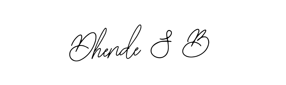 Also You can easily find your signature by using the search form. We will create Dhende S B name handwritten signature images for you free of cost using Bearetta-2O07w sign style. Dhende S B signature style 12 images and pictures png