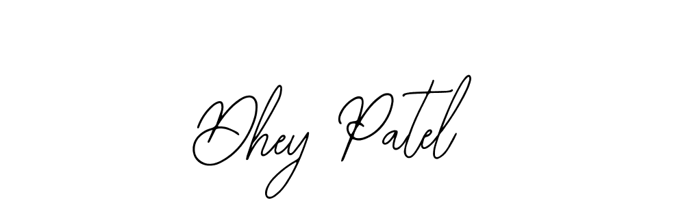 The best way (Bearetta-2O07w) to make a short signature is to pick only two or three words in your name. The name Dhey Patel include a total of six letters. For converting this name. Dhey Patel signature style 12 images and pictures png