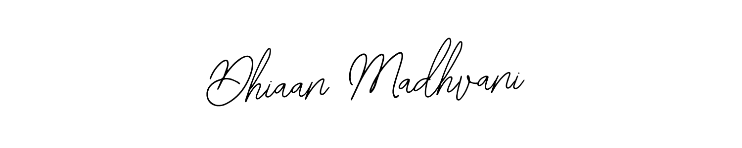 The best way (Bearetta-2O07w) to make a short signature is to pick only two or three words in your name. The name Dhiaan Madhvani include a total of six letters. For converting this name. Dhiaan Madhvani signature style 12 images and pictures png